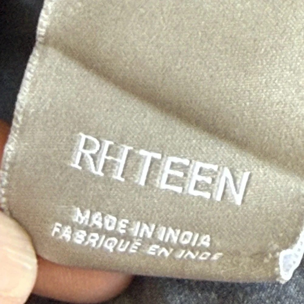RH Teen Garment Washed Matelasse Organic Cotton Duvet Cover Twin Navy $275 Orig